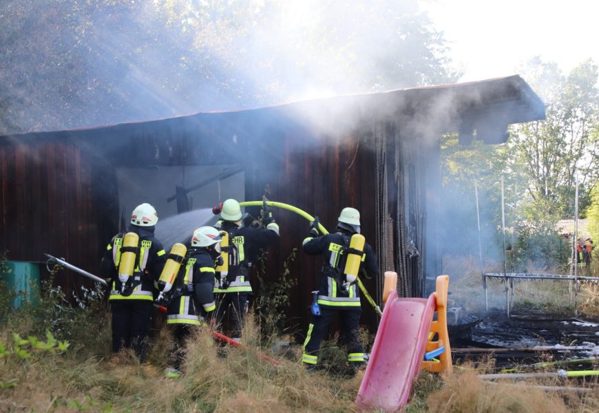 Brand in Weidener Schrebergartenanlage